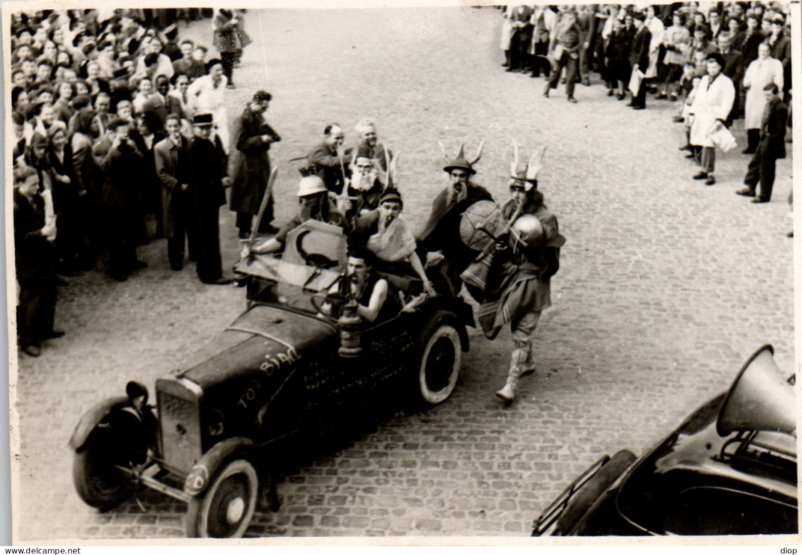 Photographie Photo Vintage Snapshot Amateur Automobile Voiture Tacot Caen ? Auto - Auto's