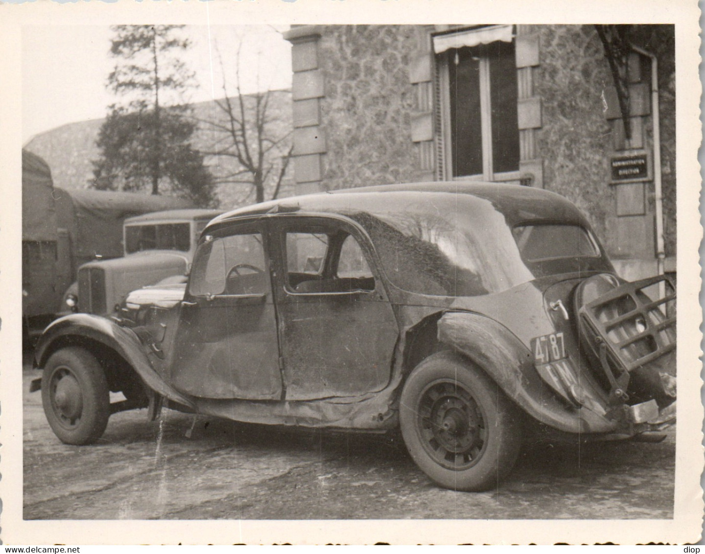 Photographie Photo Vintage Snapshot Amateur Automobile Voiture Accident  - Auto's