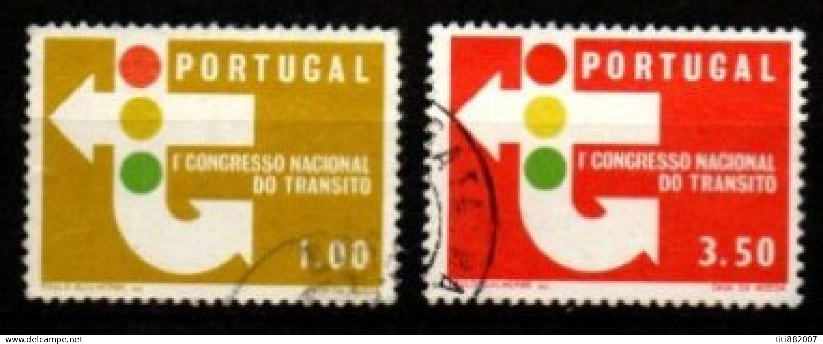 PORTUGAL  -   1965.  Y&T N° 955  &  957 Oblitérés  . Circulation Routière - Oblitérés