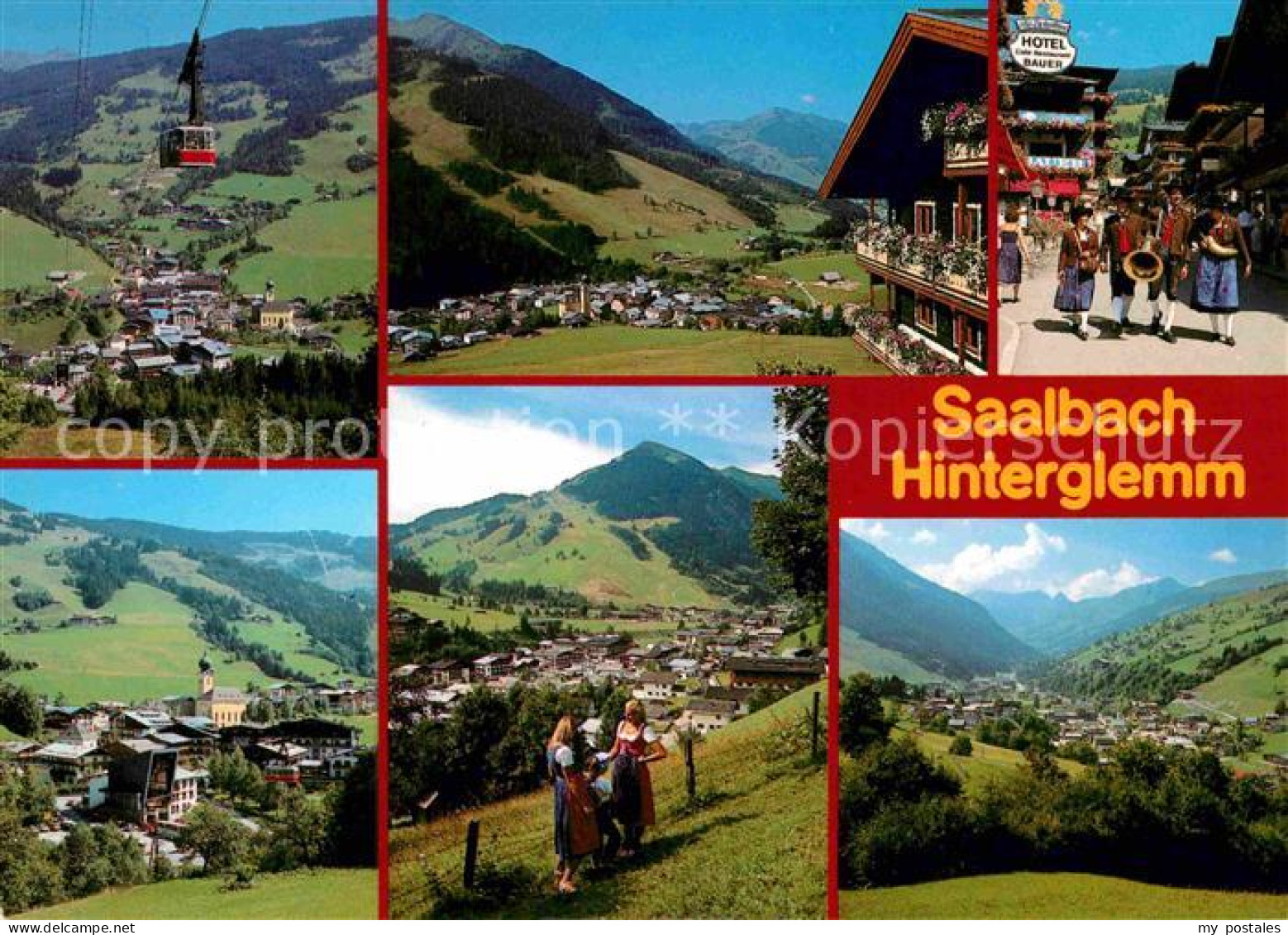 72624673 Saalbach-Hinterglemm Seilbahn Panorama Dorfmotive Saalbach-Hinterglemm - Autres & Non Classés