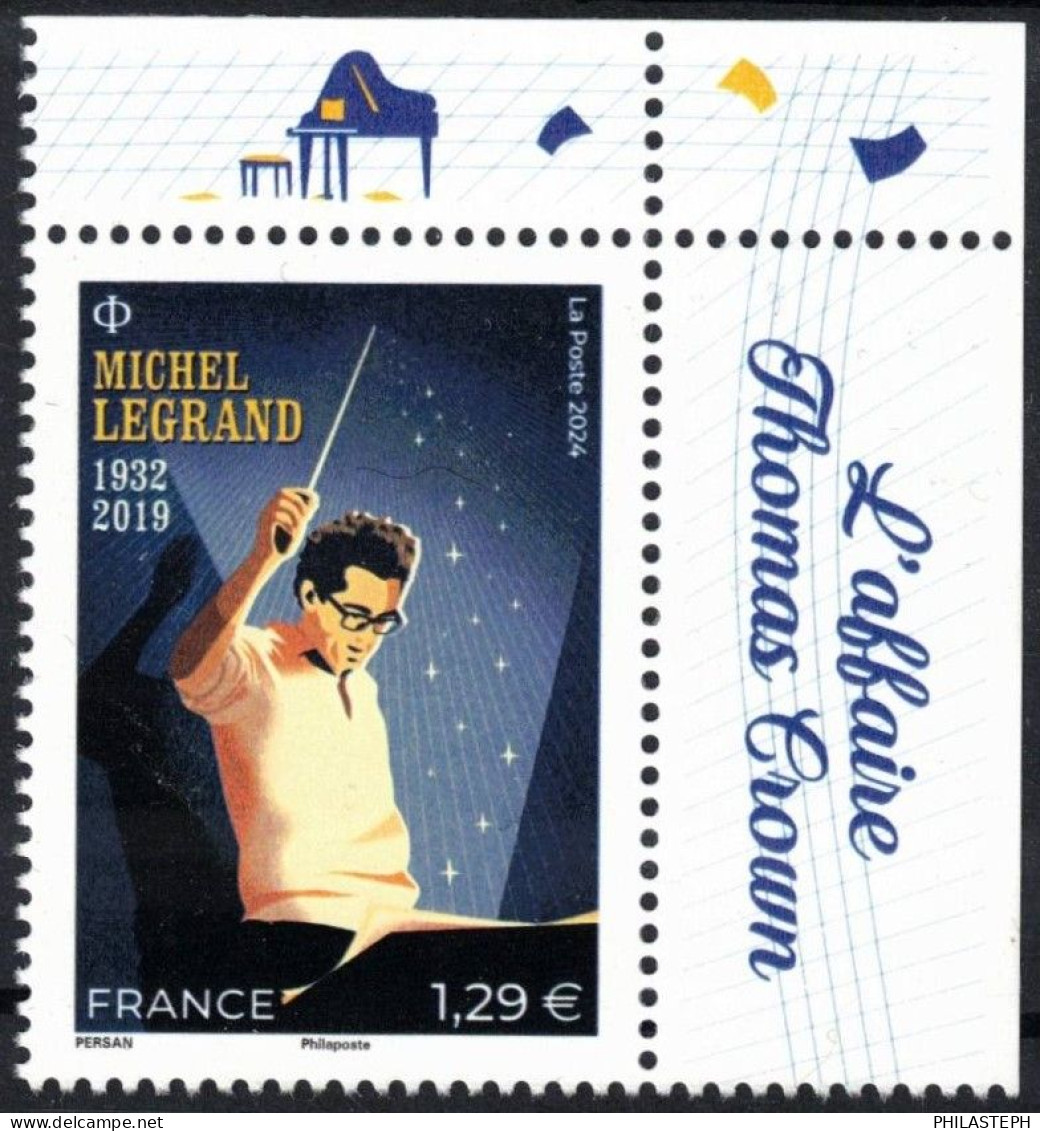 FRANCE 2024 - Michel Legrand (1932-2019) - Coin De Feuille - YT 5754 Neuf ** - Ungebraucht