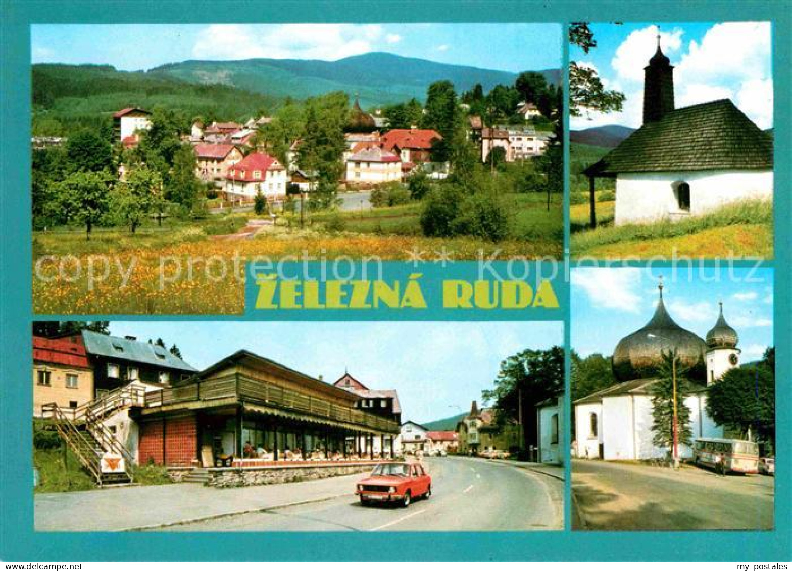 72624544 Zelezna Ruda Markt Eisenstein Klatovy Pohled Na Mesto Kaplicka S Umrici - Repubblica Ceca