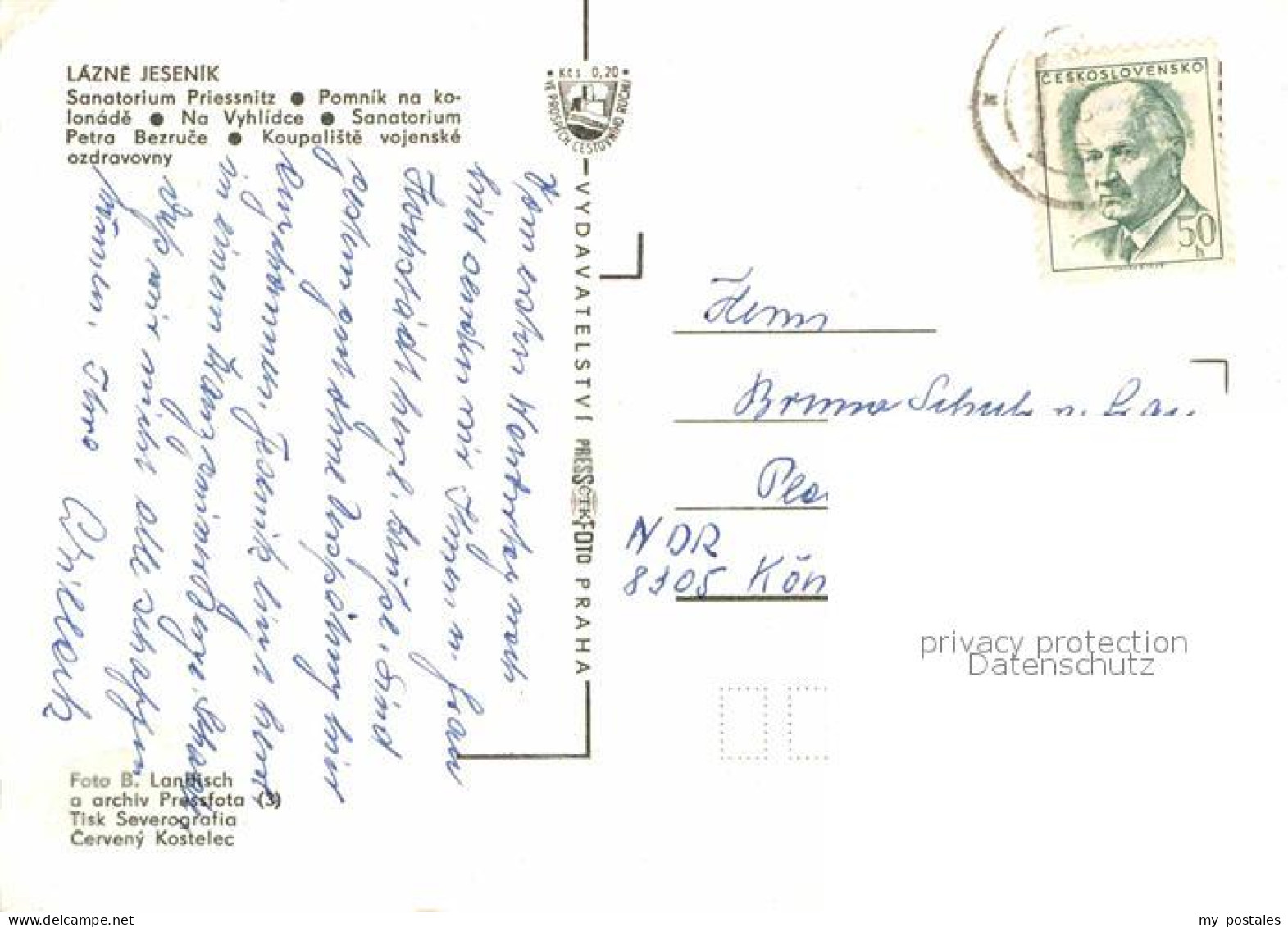 72624525 Lazne Jesenik Sanatorium Priessnitz Pomnik Na Kolonade Na Vyhlidce Sana - Repubblica Ceca