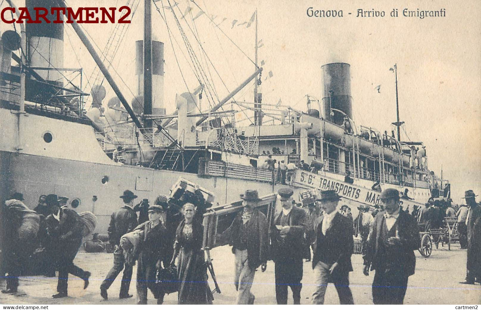 GENOVA ARRIVO DI EMIGRANTI GENES ITALIA - Genova (Genoa)