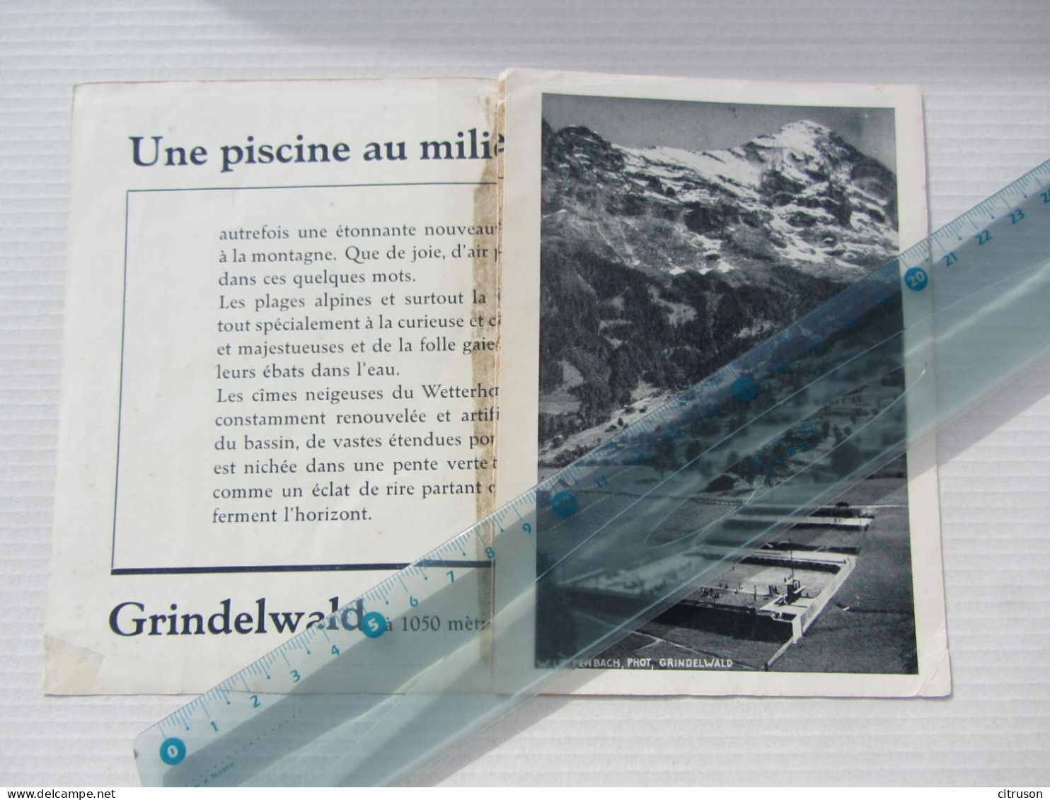 DEPLIANT TOURISTIQUE SUISSE GRINDELWALD LA PISCINE - Reiseprospekte
