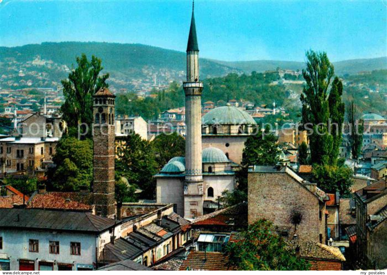 72622687 Sarajevo Panorama Berg Moschee Sarajevo - Bosnie-Herzegovine