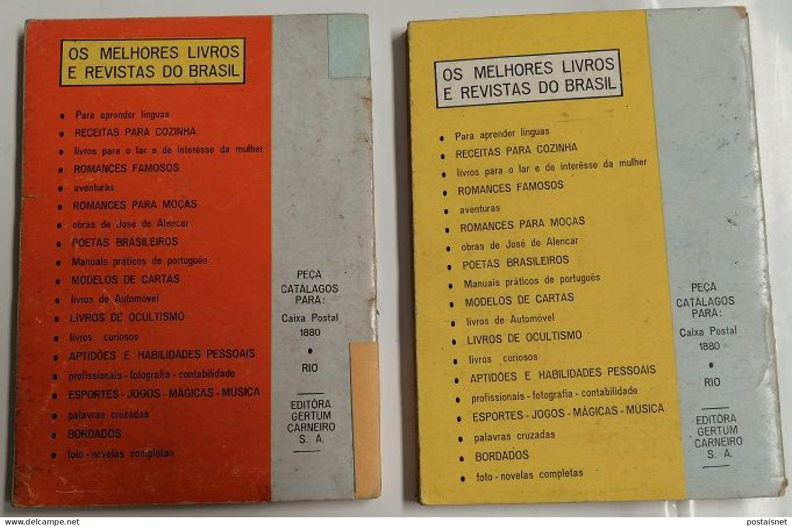 2 Livros Da Coleção “Os Melhores Livros E Revistas Do Brasil” - Romanzi