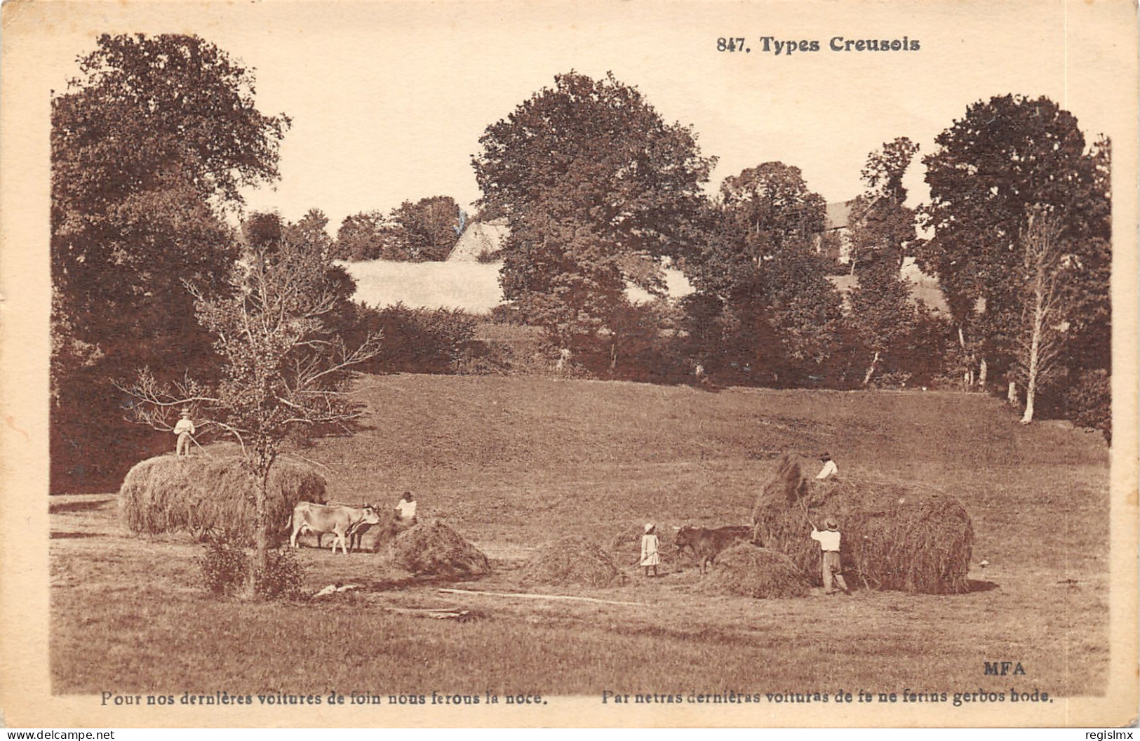 23-SCENE CREUSOISE-LES MOISSONS-N°2152-D/0017 - Sonstige & Ohne Zuordnung