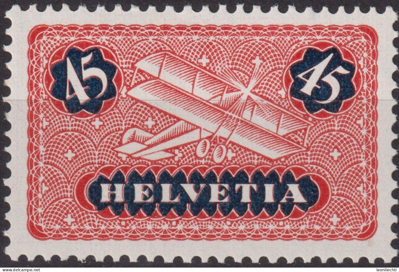 1937 Flugpost Schweiz ** Zum:CH F8z, Mi:CH 183z,Yt:CH.PA 8a, Doppeldecker Flugzeug - Ungebraucht