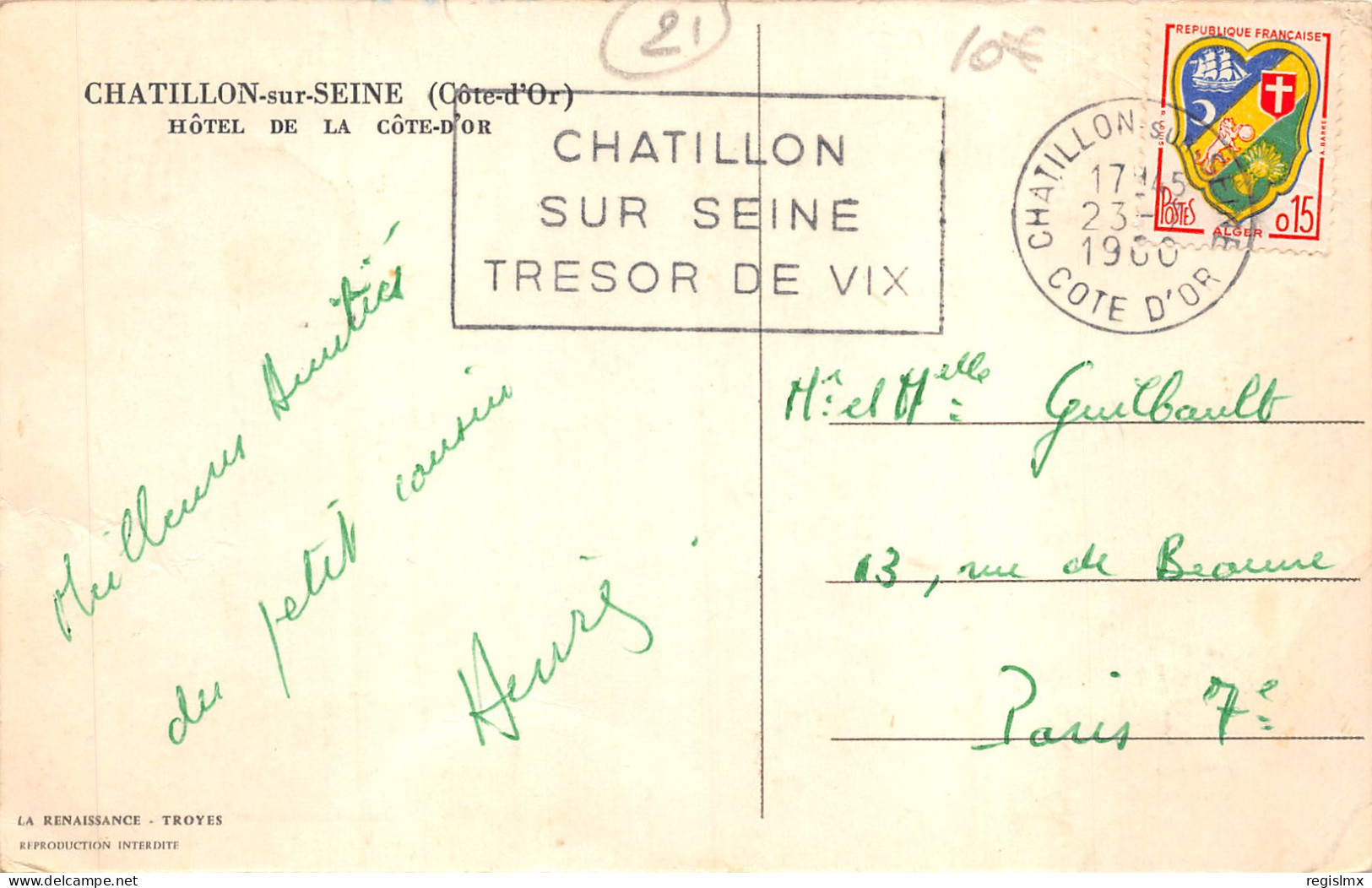 21-CHATILLON SUR SEINE-N°2152-B/0337 - Chatillon Sur Seine