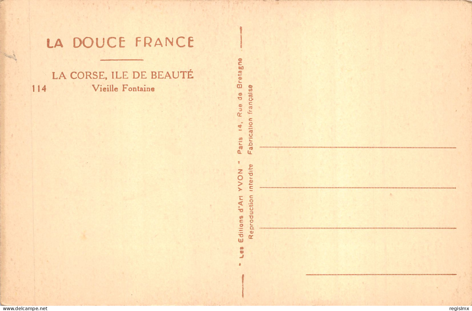 20-VUE DE CORSE-VIEILLE FONTAINE-N°2152-B/0087 - Sonstige & Ohne Zuordnung