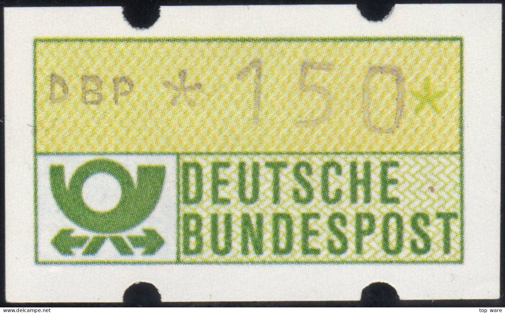 Deutschland Bund ATM 1 - Ganzfälschung Im Offsetdruck, Alles Ist Falsch, Papier, Vordruck, Aufdruck, Ohne Gummi, - Timbres De Distributeurs [ATM]