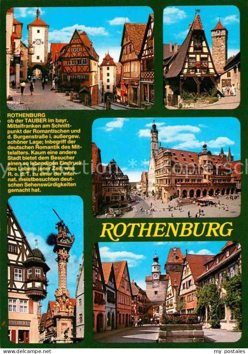 72622337 Rothenburg Tauber Tor Ansichten Rothenburg Ob Der Tauber - Rothenburg O. D. Tauber