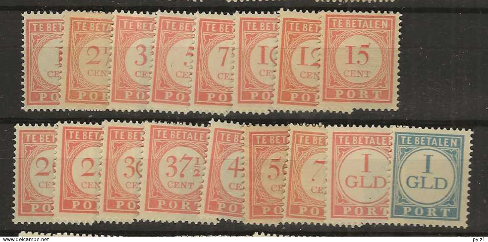 1913 MH Nederlands Indië Port NVPH  P25-P39 - Netherlands Indies