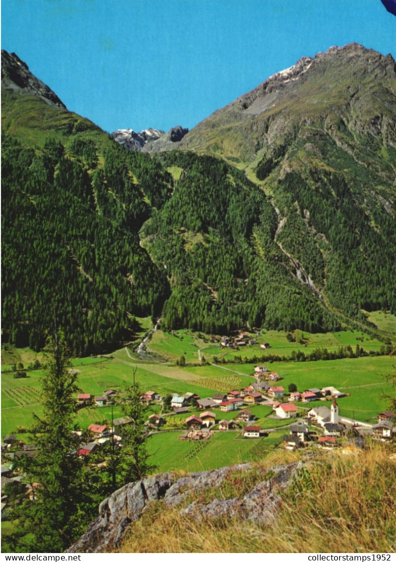 OETZTAL, TIROL, HUBEN, ARCHITECTURE, MOUNTAIN, AUSTRIA, POSTCARD - Oetz