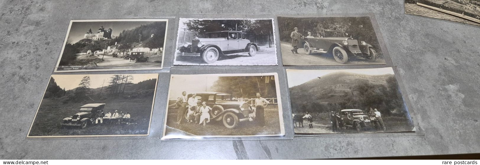 Romania Old Time Car LOT 5 Postcards - Oravita Herculane Covasna Brasov Bran Cluj - Roumanie