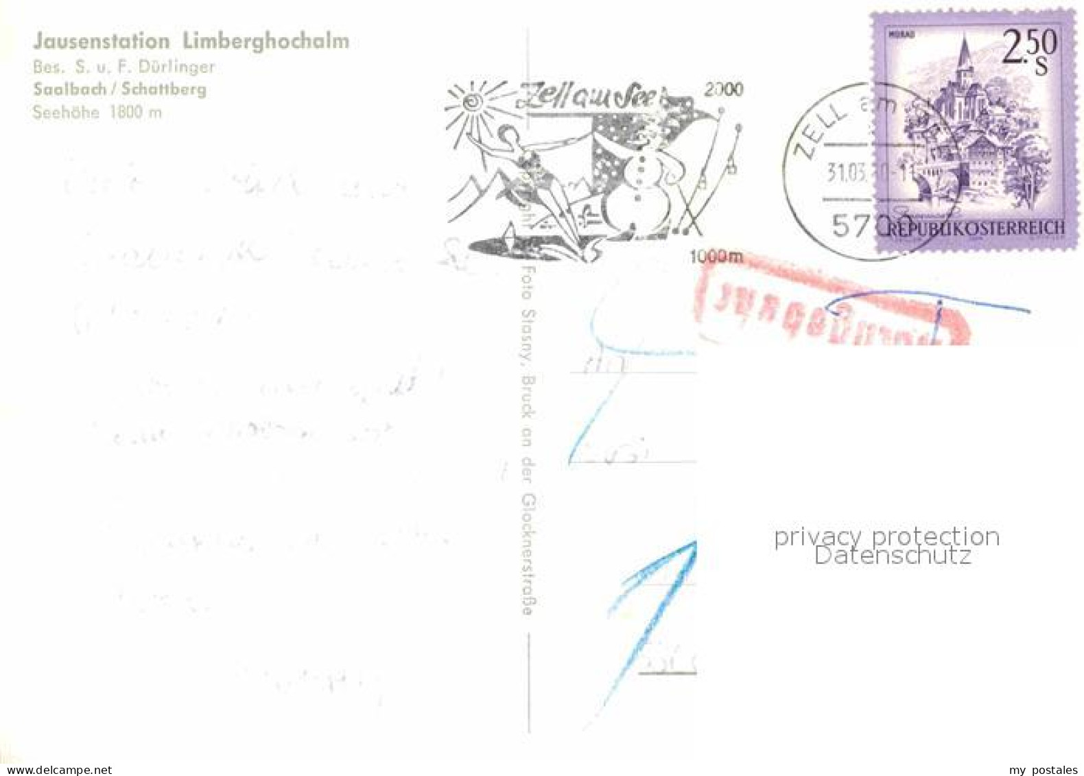 72621458 Saalbach-Hinterglemm Jausenstation Limberghochalm Skigebiet Saalbach-Hi - Other & Unclassified