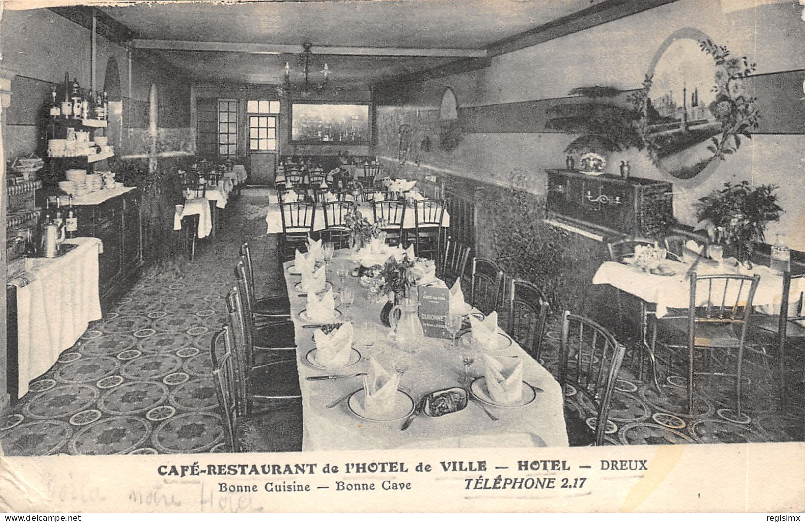 28-DREUX-RESTAURANT DE L HOTEL DE VILLE-N°2152-H/0163 - Dreux