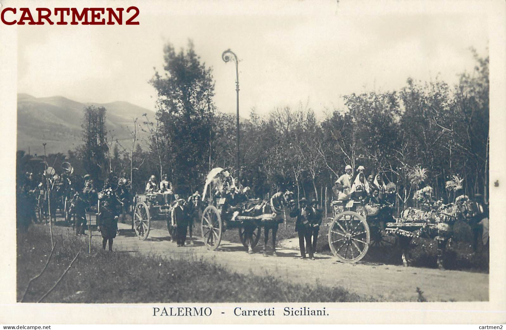 PALERMO CARRETI SICILIANI ATTELAGE PALERME SICILIA ITALIA - Palermo