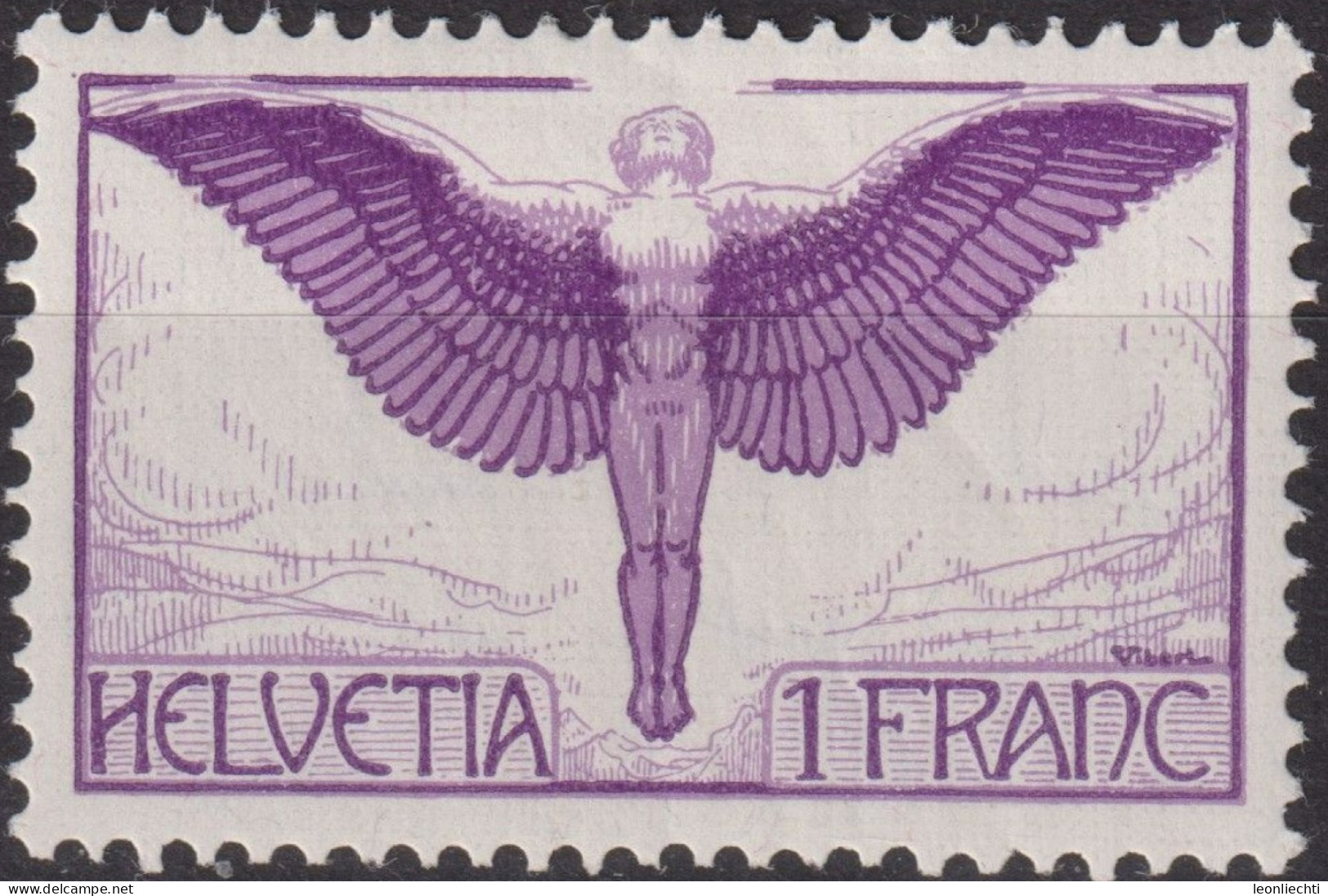 1933 Flugpost Schweiz ** Zum:CH F12z, Mi:CH 191z,Yt:CH.PA 12, Ikarus - Neufs