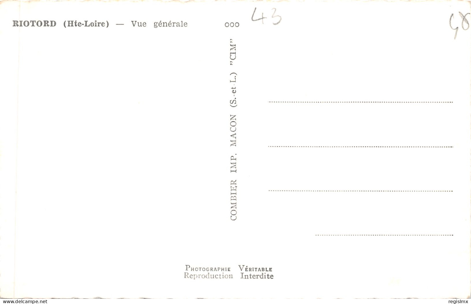 43-RIOTORD-N°2154-B/0283 - Other & Unclassified