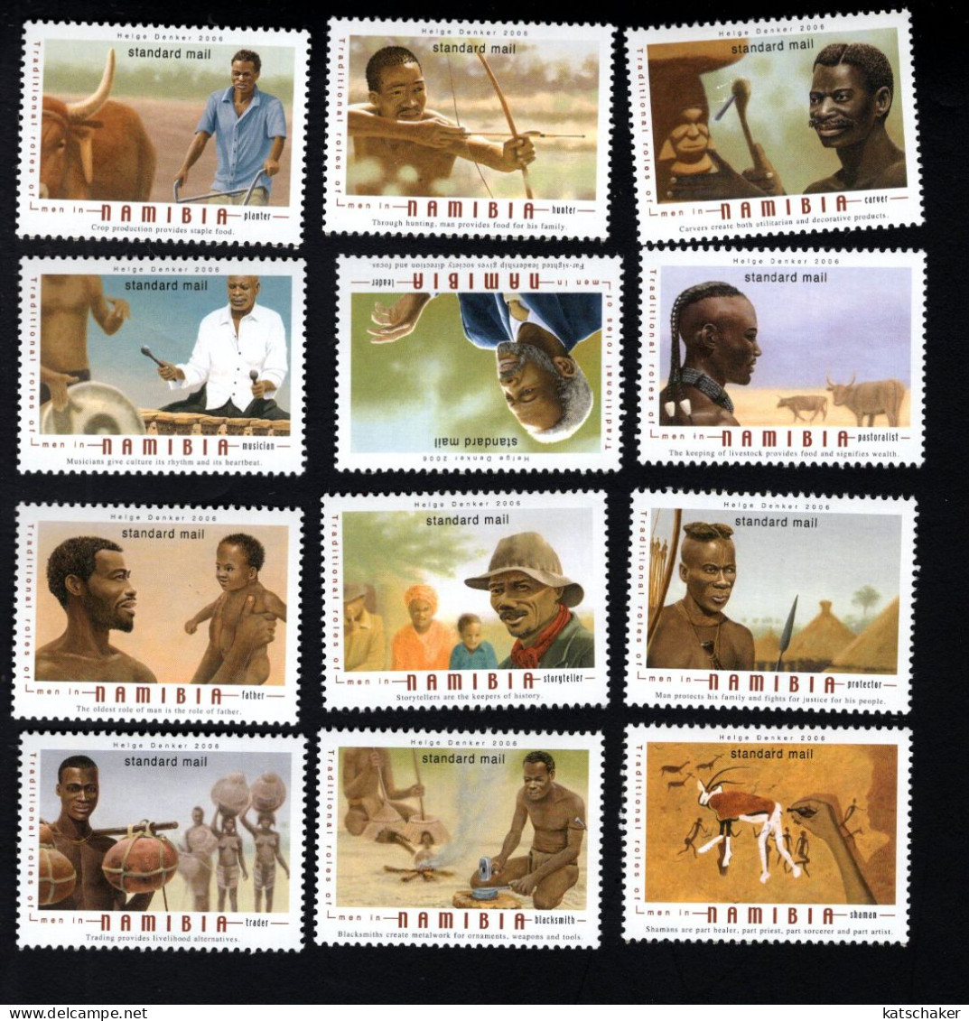 2030884235 2006 SCOTT 1093A 1094F (XX) POSTFRIS MINT NEVER HINGED - TRADITIONAL ROLES OF MEN - Namibie (1990- ...)