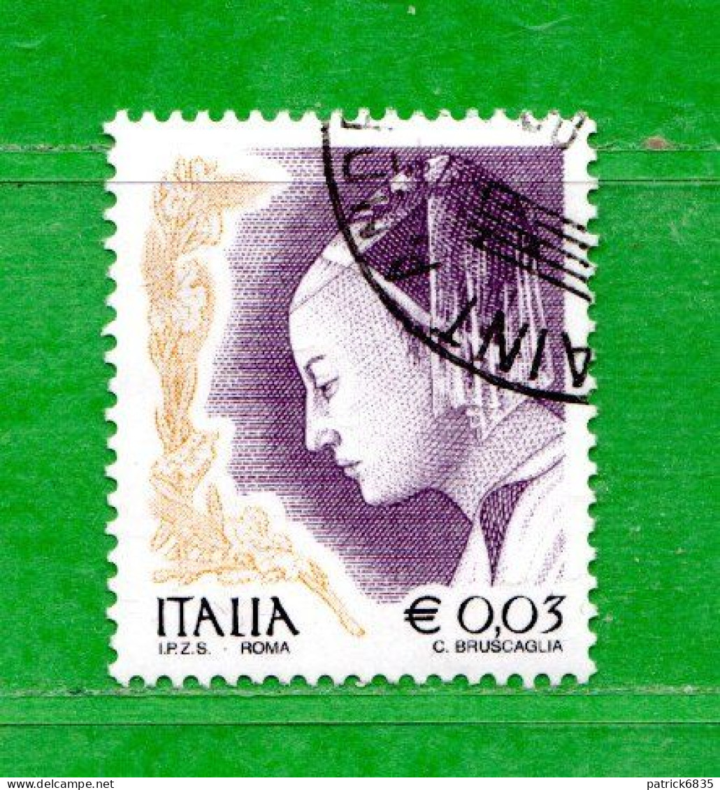 Italia ° - Anno 2002 - La Donna Nell'Arte. € 0,03. Unif. 2646.  Usato - 2001-10: Oblitérés