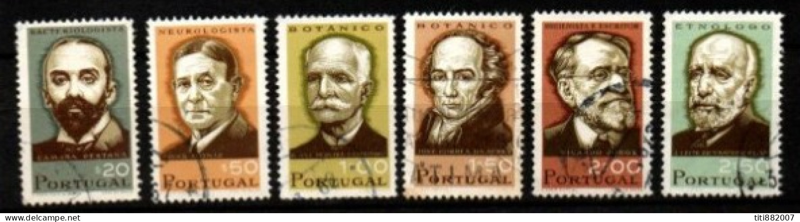 PORTUGAL  -   1966.  Y&T N° 996 à 1001 Oblitérés.    Célébrités. - Used Stamps