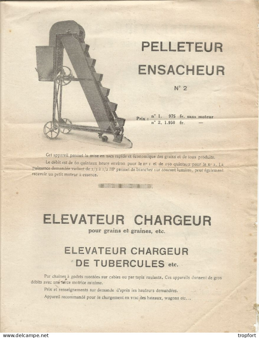 Feuillet  Publicitaire  AGRICOLE AGRICULTURE  Botteleuse La COMMERCIALE PARIS   FANEUSE - Reclame