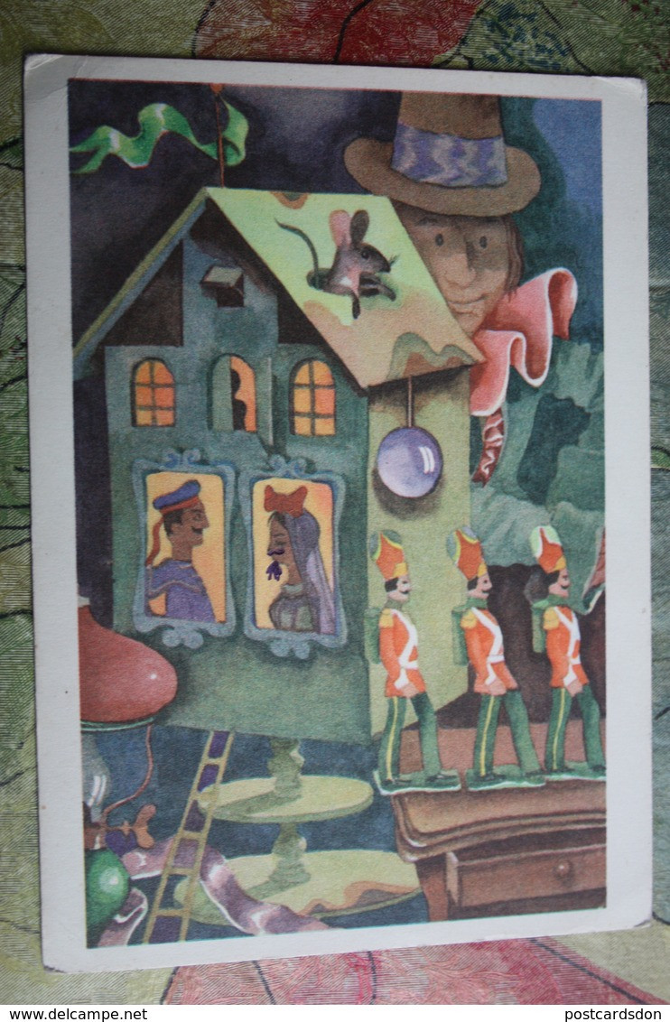 Andersen Fairy Tale - Sandman - Death -  Ole Lukøje  - Old Postcard 1974 - Lamp - Mouse - Fairy Tales, Popular Stories & Legends