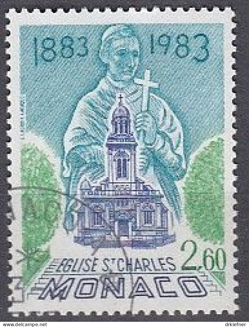 MONACO  1578, Gestempelt, 100 Jahre Einweihung Saint-Charles-Kirche, 1983 - Oblitérés