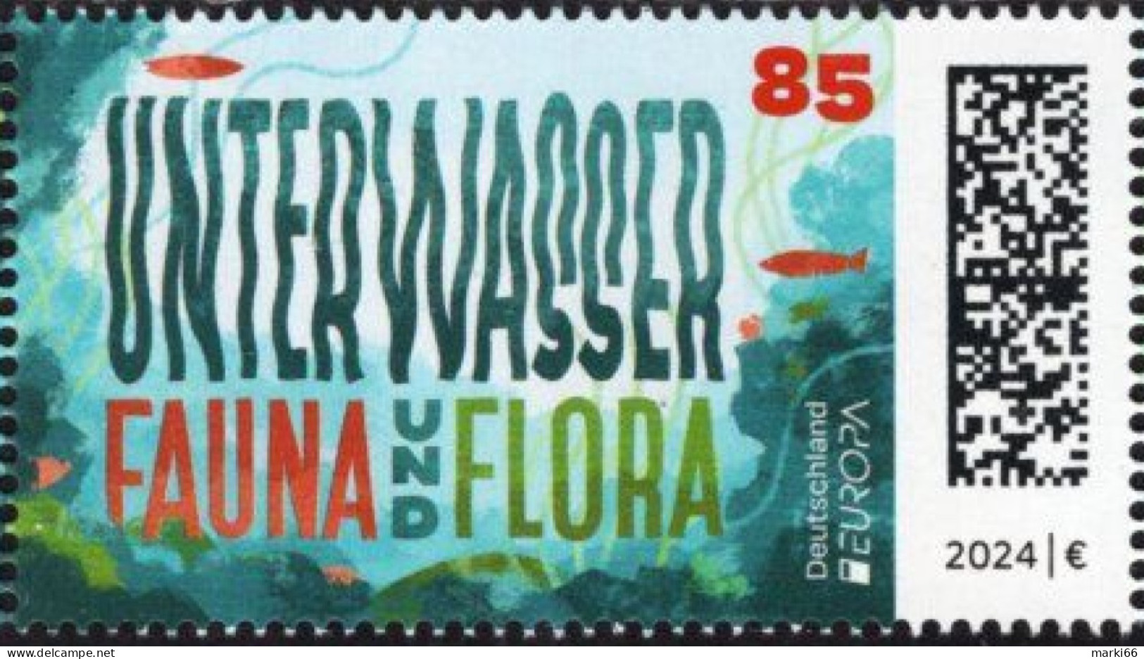 Germany - 2024 - Europa CEPT - Underwater Fauna And Flora - Mint Stamp - Ungebraucht