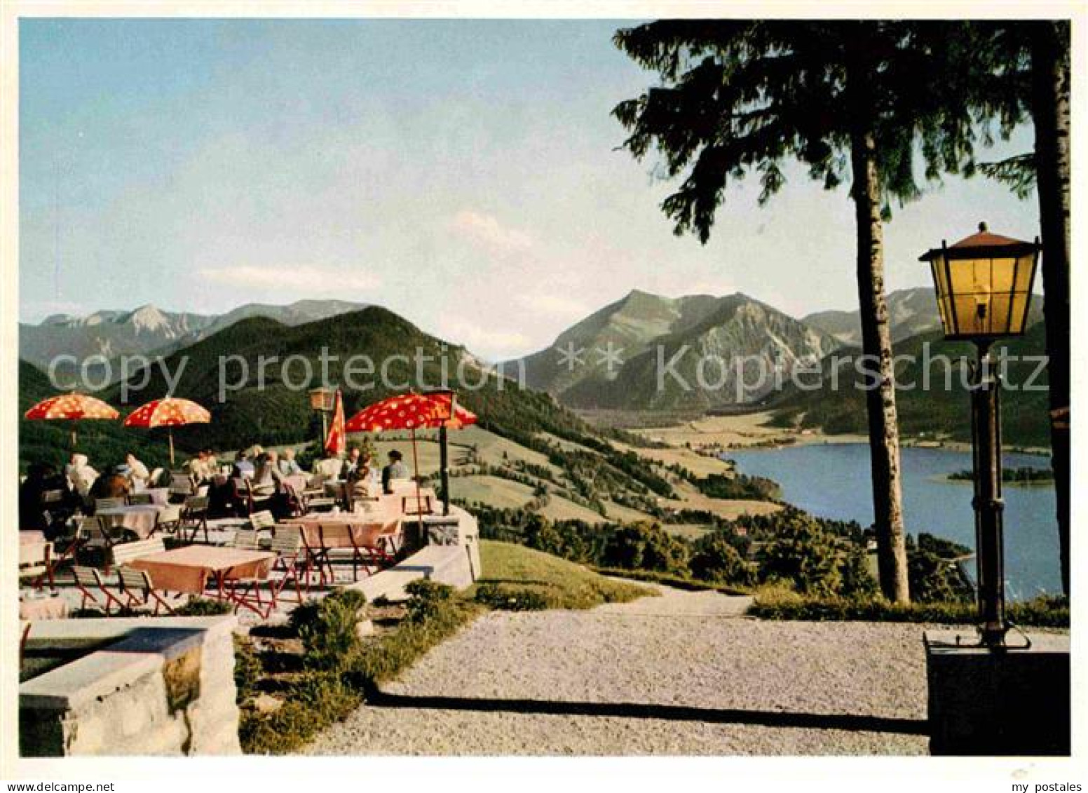 72620273 Schliersee Kurhotel Schliersbergalm Terrasse Blick Auf Brecherspitze Un - Schliersee