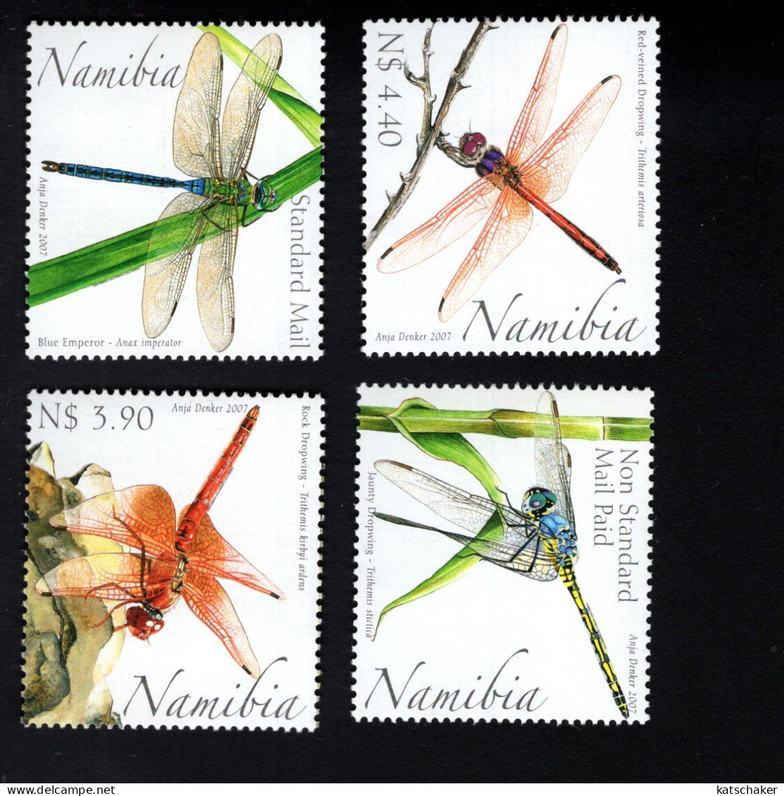 2030890376 2007 SCOTT 1120 1123 (XX) POSTFRIS MINT NEVER HINGED - FAUNA - INSECTS - DRAGONFLIES - Namibië (1990- ...)