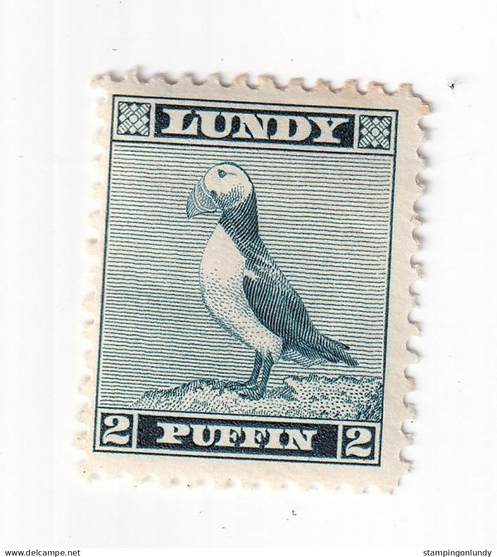 #16 Great Britain Lundy Island Puffin Stamp 1939 Standing Puffin Definitive 2p - Ortsausgaben
