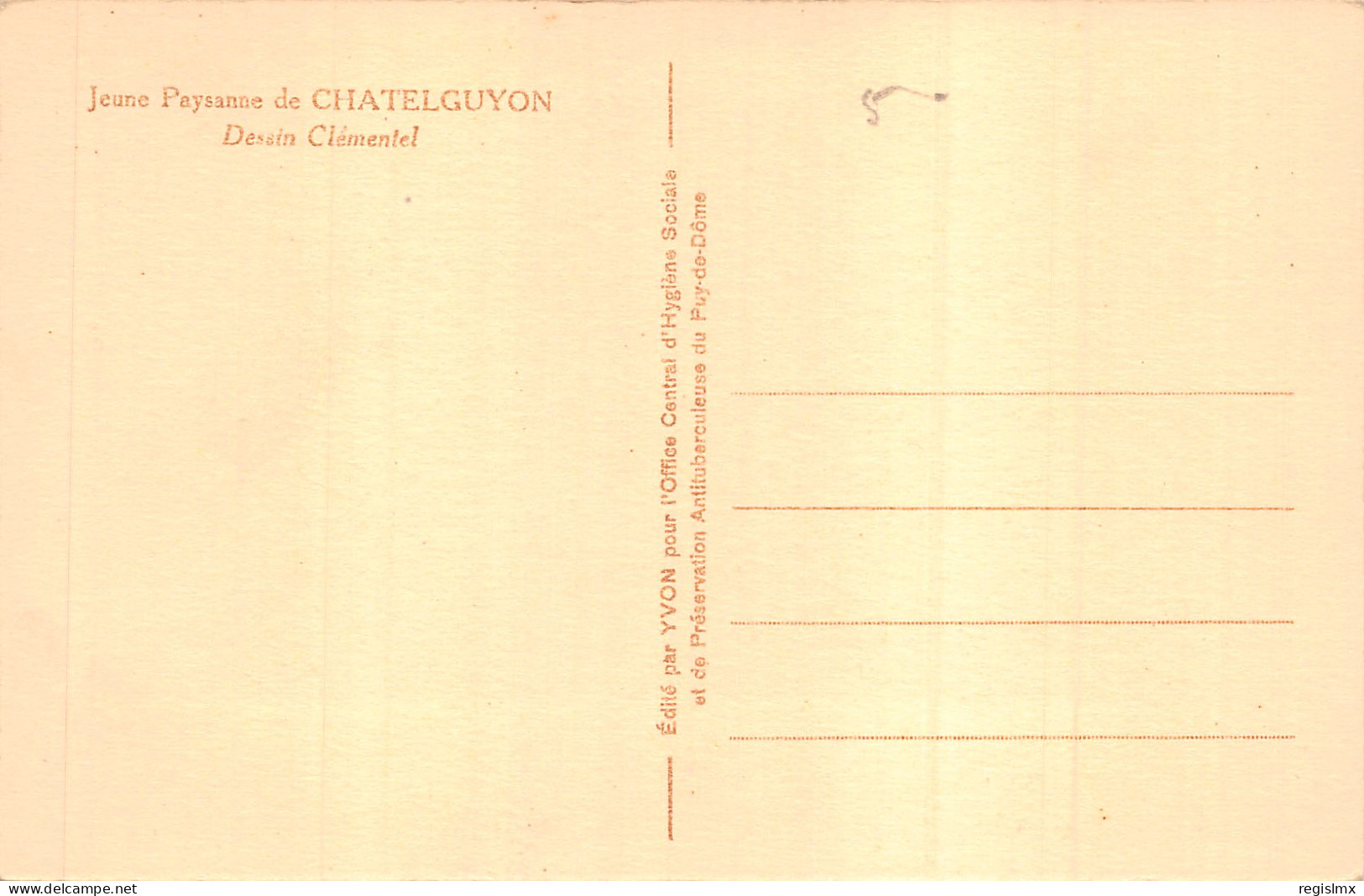 63-CHATELGUYON-DESSIN JEUNE PAYSANNE-N°2156-G/0001 - Autres & Non Classés