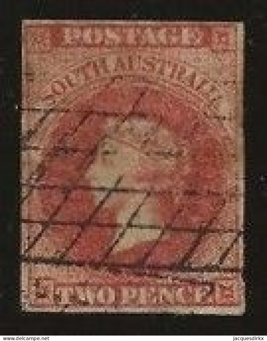 South  Australia     .   SG    .  9 (2 Scans)           .   O      .     Cancelled - Used Stamps