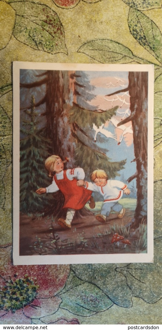 Fairy Tale Gusi Lebedi - OLD PC 1956 -  - Mushroom - Champignon - Hongos