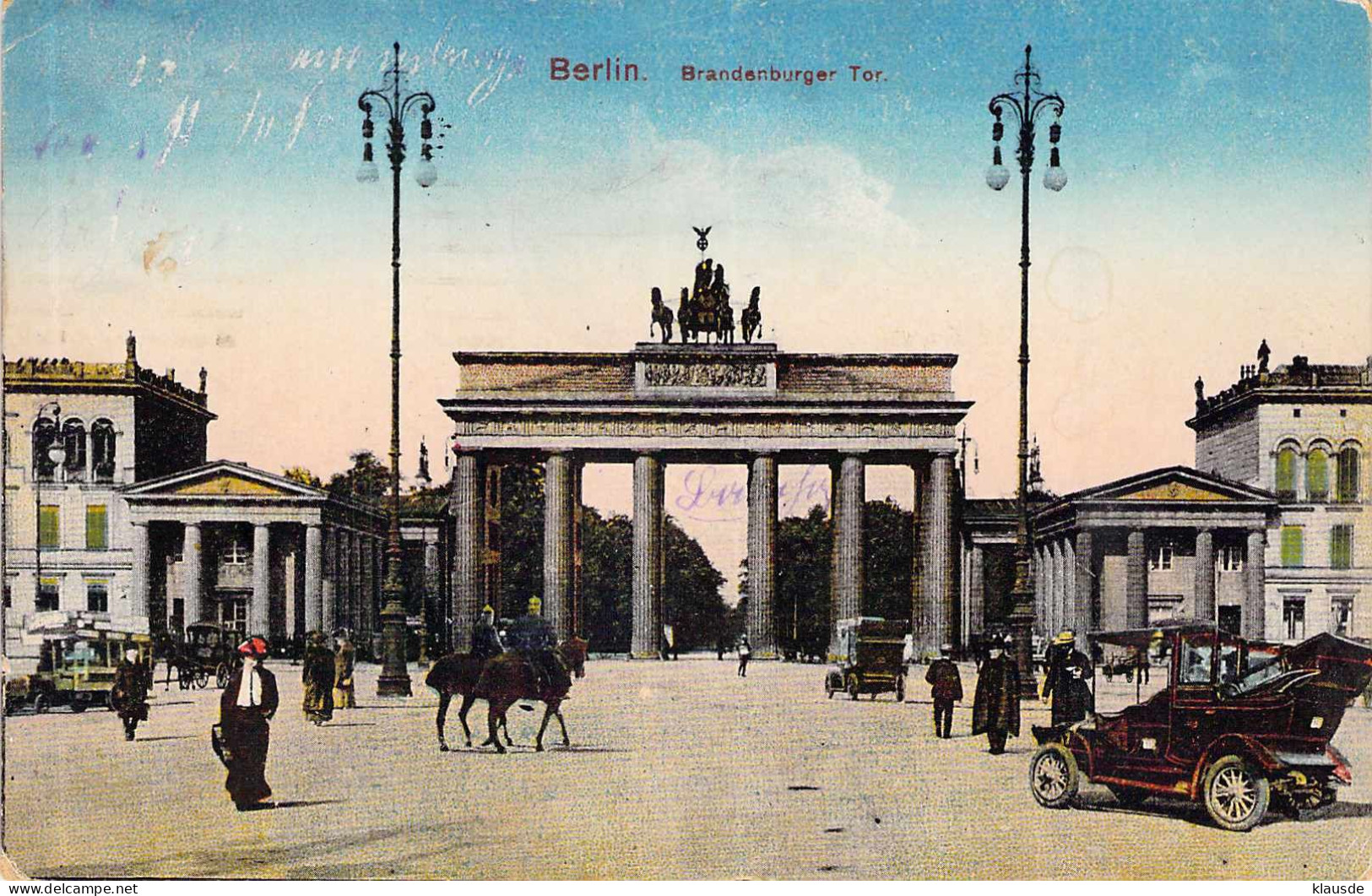 Berlin - Brandenburger Tor Gel.1918 Feldpost - Brandenburger Door