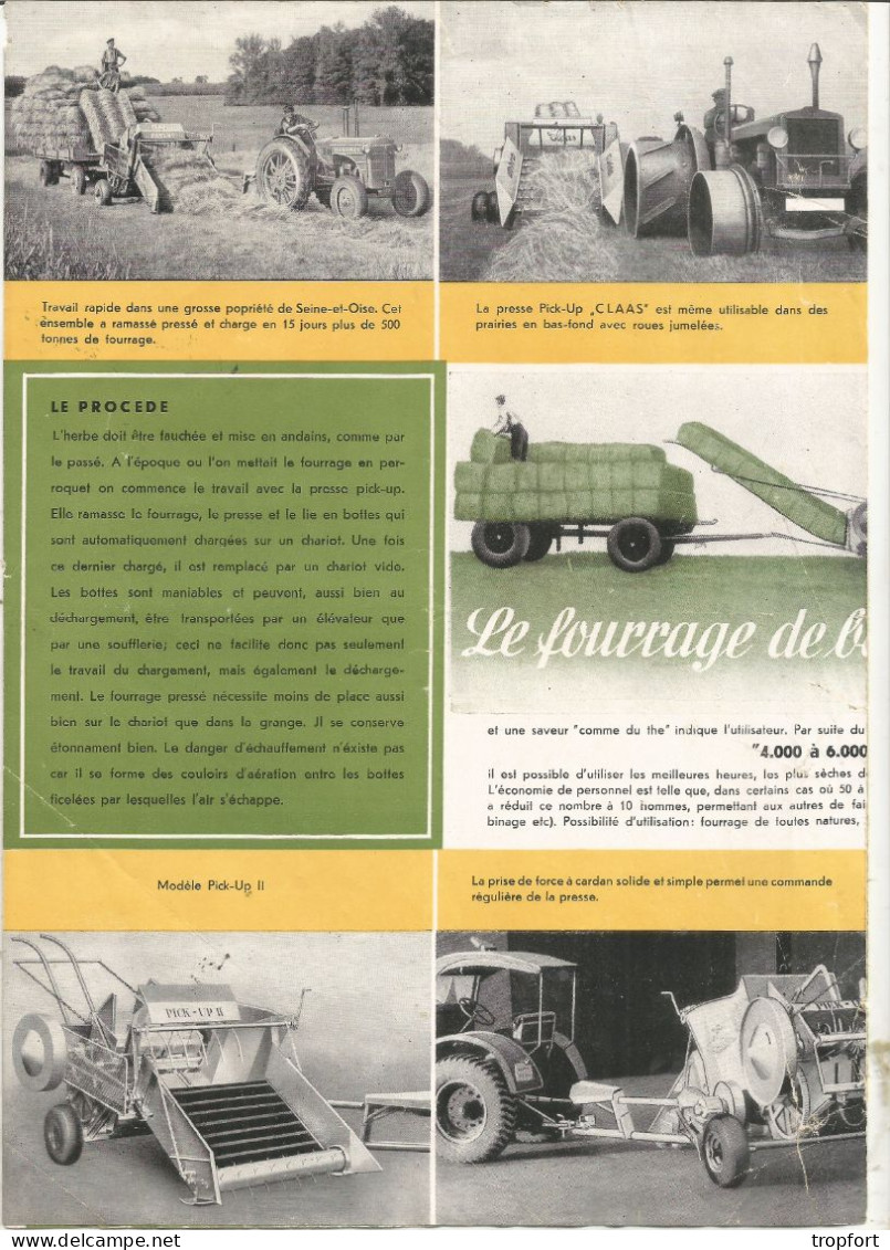 Feuillet  Publicitaire  AGRICOLE AGRICULTURE  Pick-up   Ets MACI HARSEWINKEL - Publicités