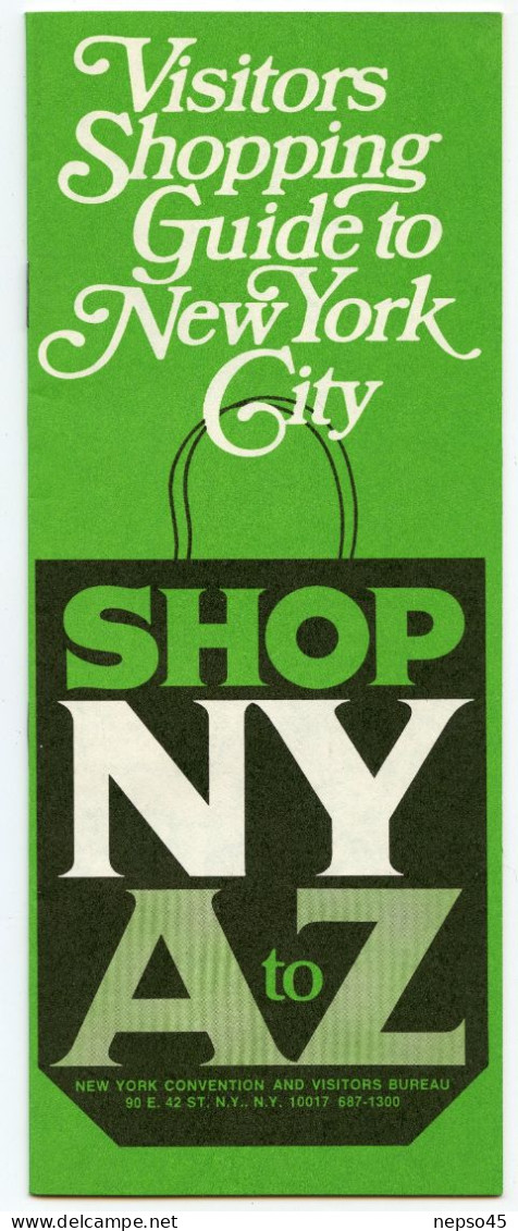 Visitors Shopping Guide To New York City. U.S.A. Etats-Unis.Amérique. - Dépliants Touristiques