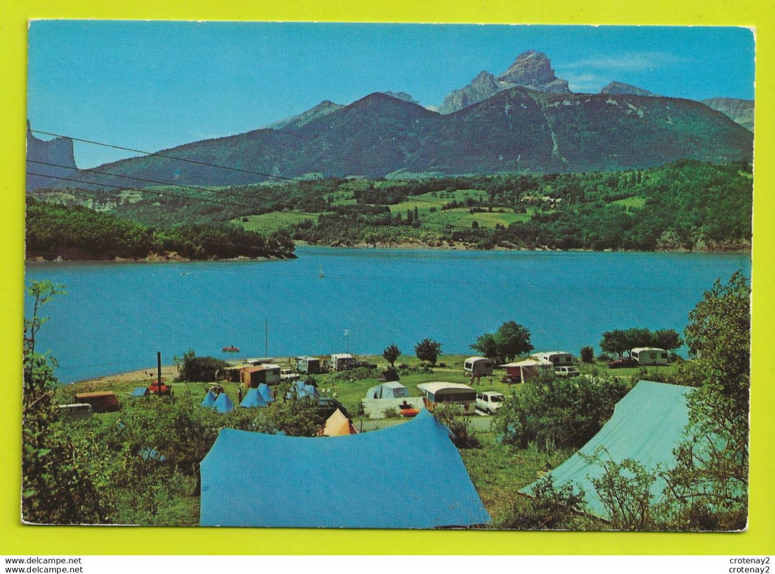 38 CORPS Le Camping Le Lac Du SAUTET Et L'OBIOU Caravanes Tentes N°38 BR 10 VW Käfer Renault R12 VOIR DOS - Corps