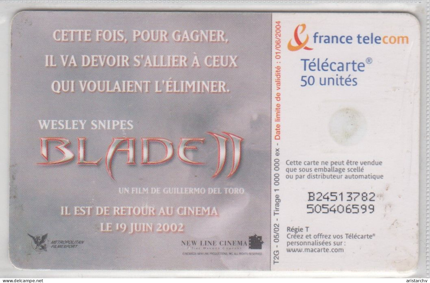 FRANCE 2002 CINEMA BLADE II WESLEY SNIPES - Cinéma