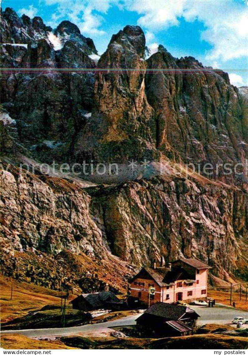 72619647 Passo Gardena Groedner Pass Mit Sellagruppe Gebirgspass Dolomiten Passo - Sonstige & Ohne Zuordnung