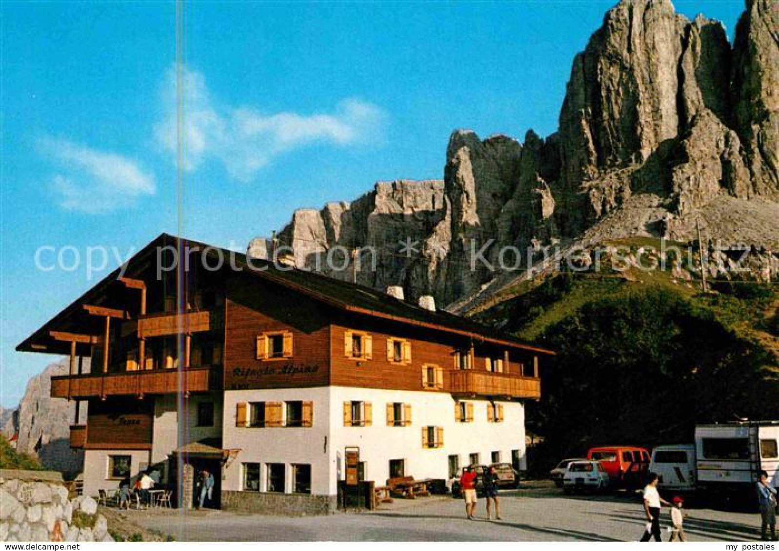 72619645 Passo Gardena Rifugio Alpino Groedner Joch Gebirgspass Alpen Passo Gard - Otros & Sin Clasificación