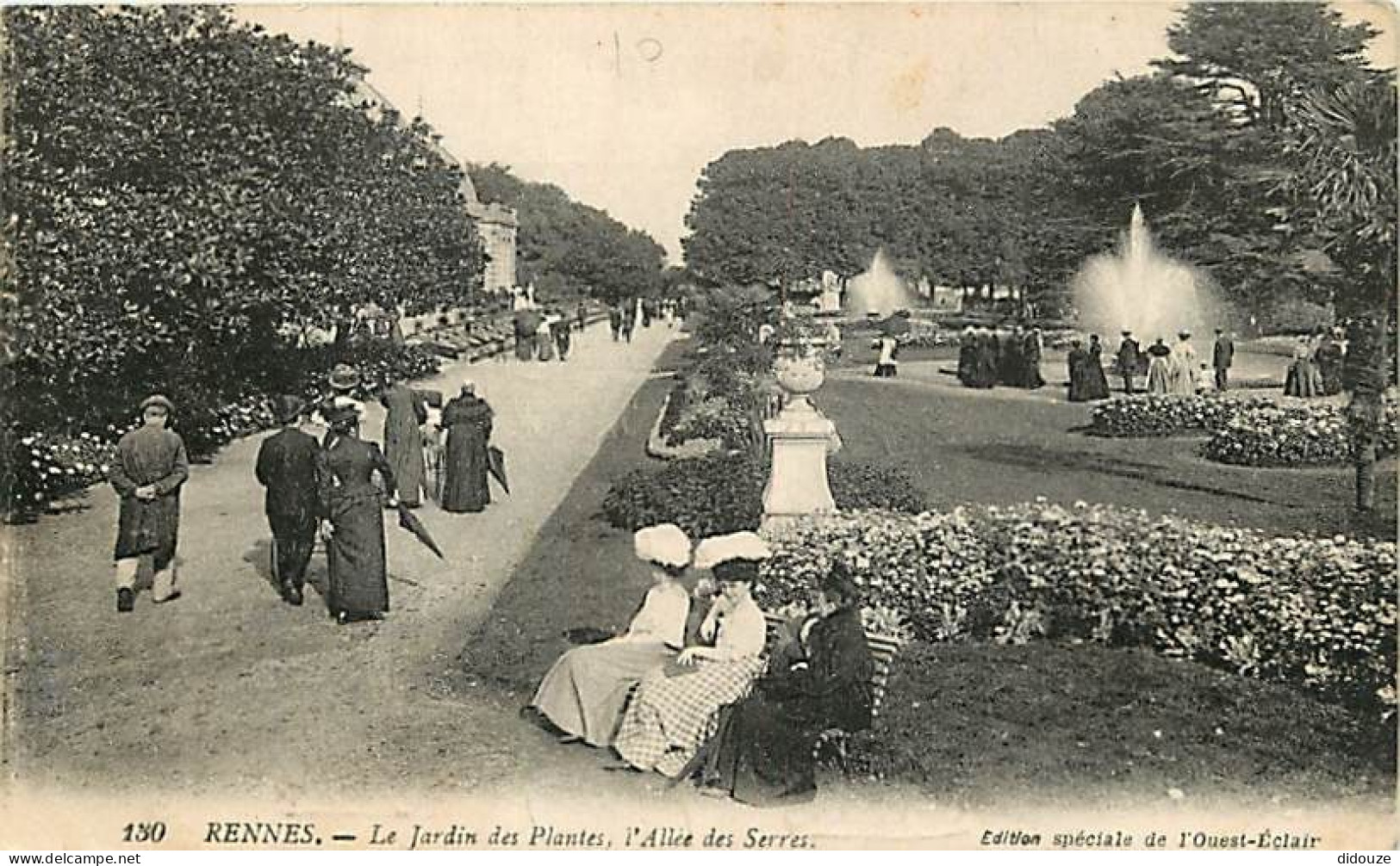 35 - Rennes - Le Jardin Des Plantes, L'Allée Des Serres - Animée - CPA - Voir Scans Recto-Verso - Rennes