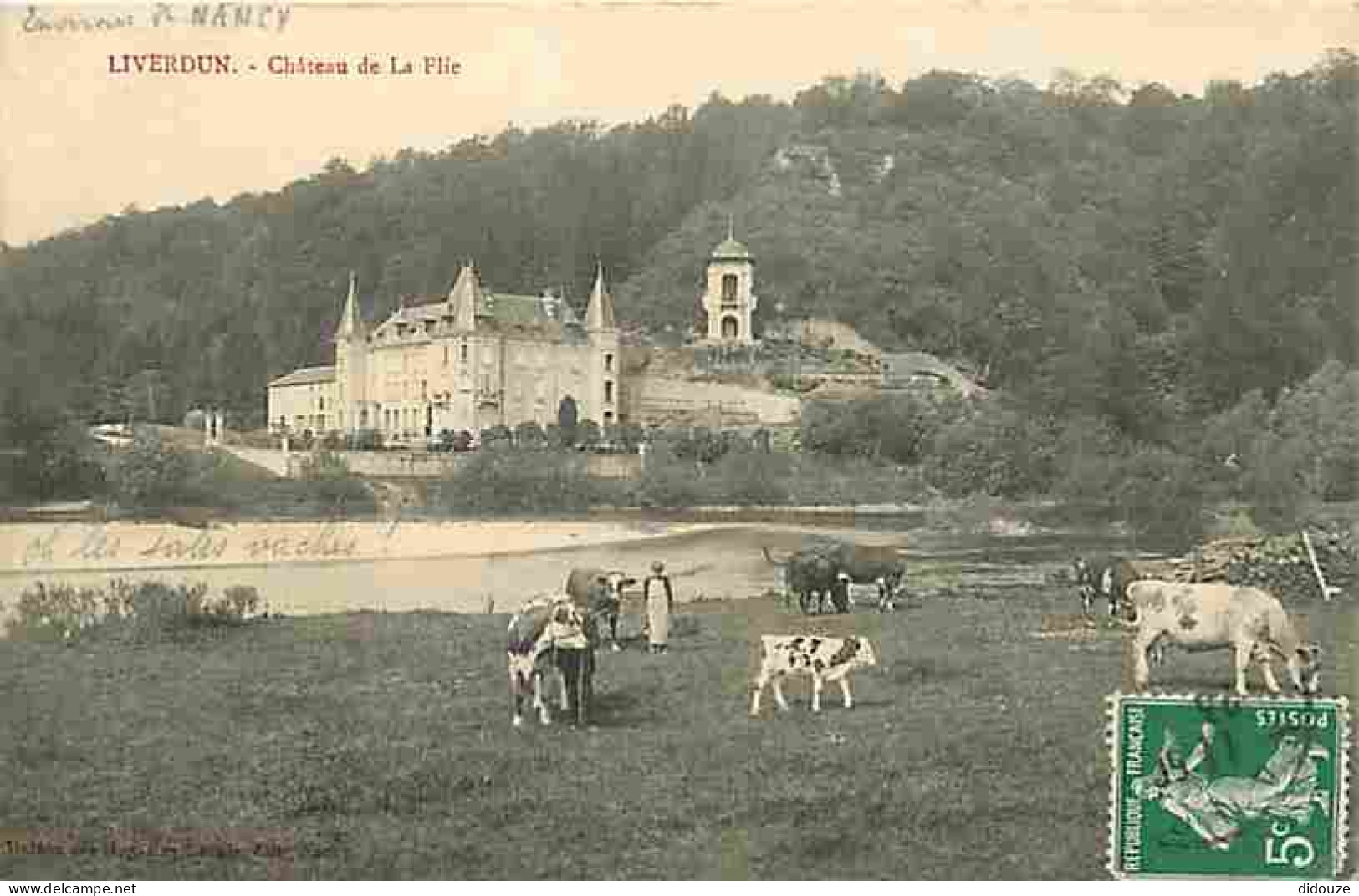 54 - Liverdun - Château De La Flie - Animée - Vaches - CPA - Voir Scans Recto-Verso - Liverdun