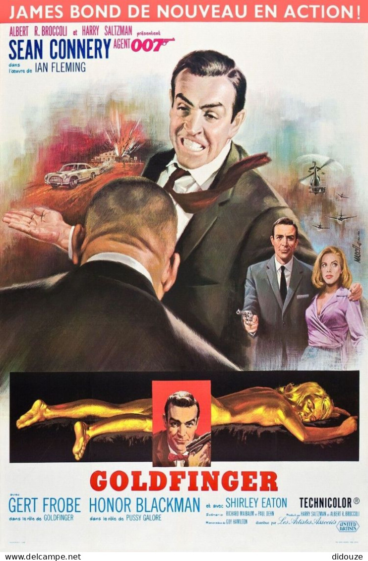 Cinema - James Bond 007 - Goldfinger - Sean Connery - Illustration Vintage - Affiche De Film - CPM - Carte Neuve - Voir  - Affiches Sur Carte