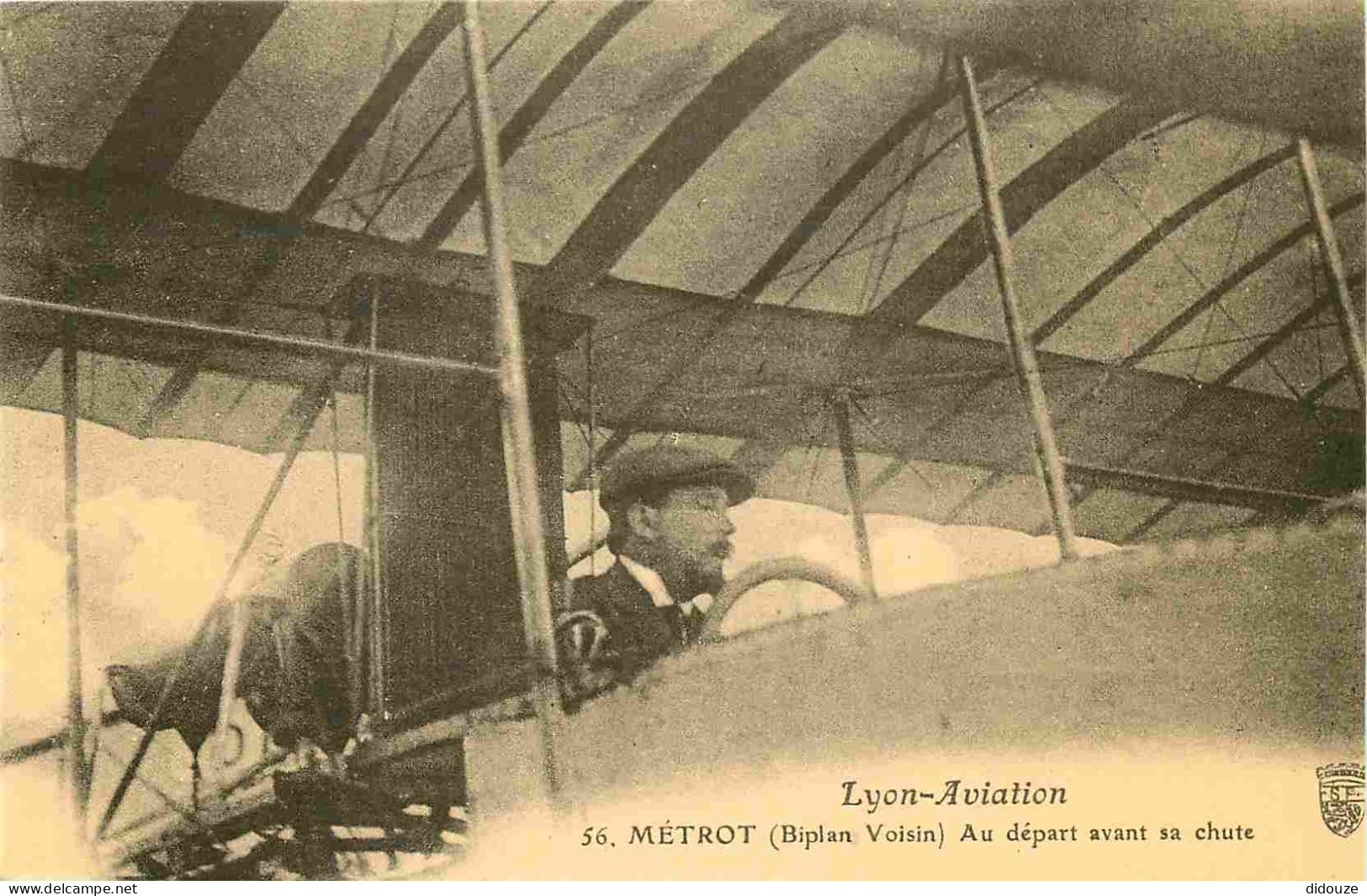 Reproduction CPA - Aviation - Lyon Aviation - Métrot - Biplan Voisin Au Départ Avant Sa Chute - C'était La France - No 9 - Andere & Zonder Classificatie