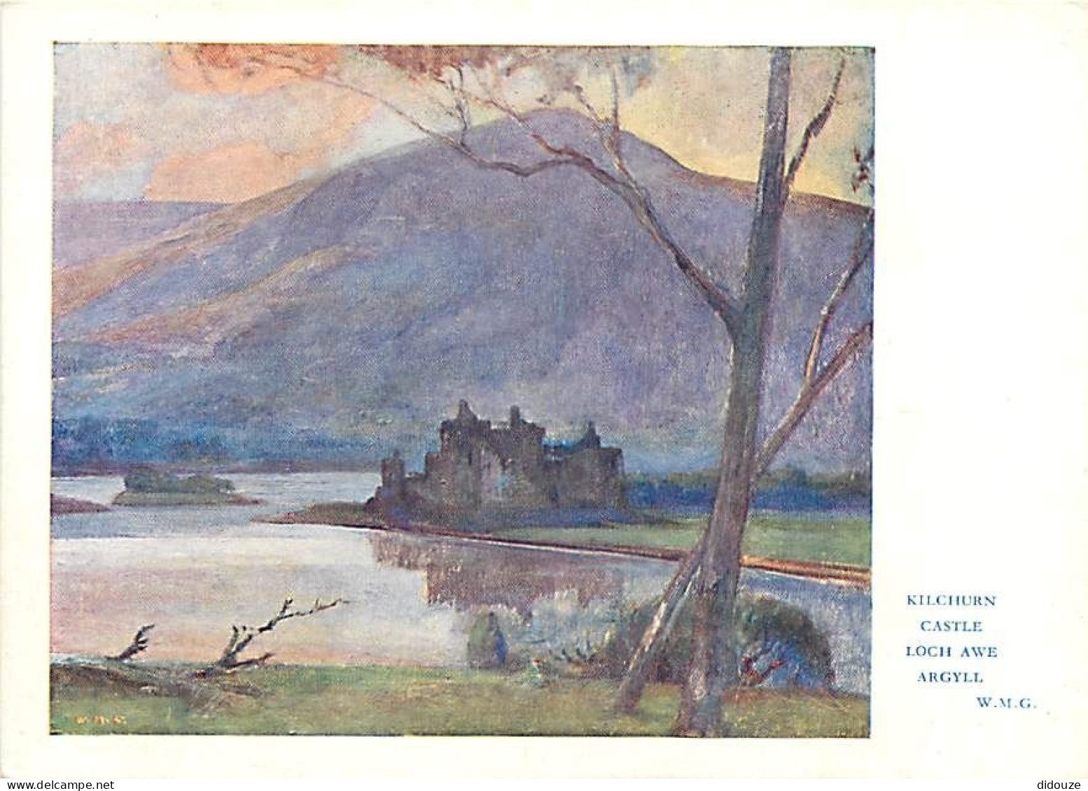 Art - Peinture - W M Glass - Kilchurn Castle Loch Axe Argyll - Royaume-Uni - CPM - Carte Neuve- UK - Voir Scans Recto-Ve - Peintures & Tableaux